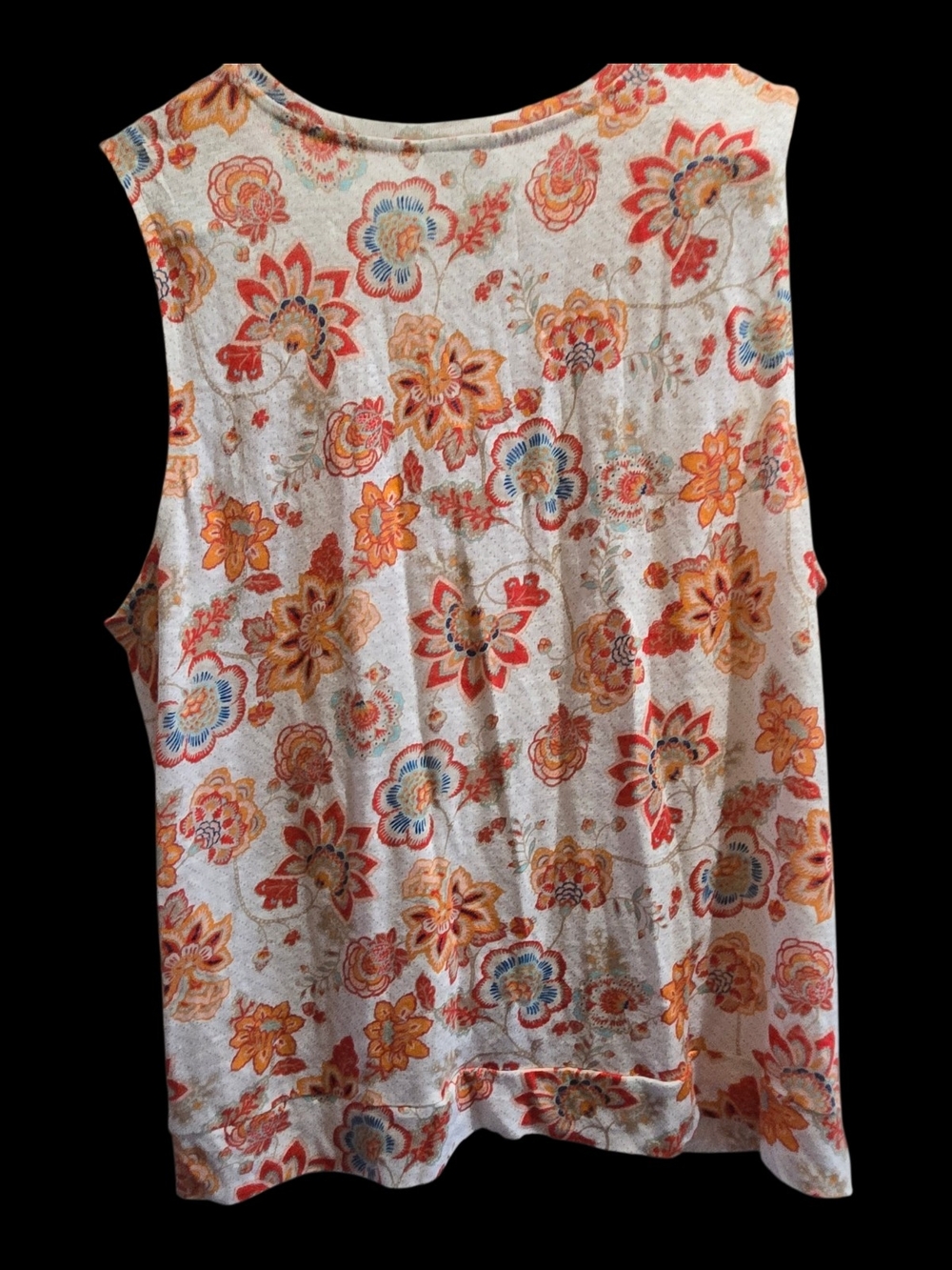 J. Jill Floral Twist-Front Linen Sleeveless Top - Picture 4 of 7